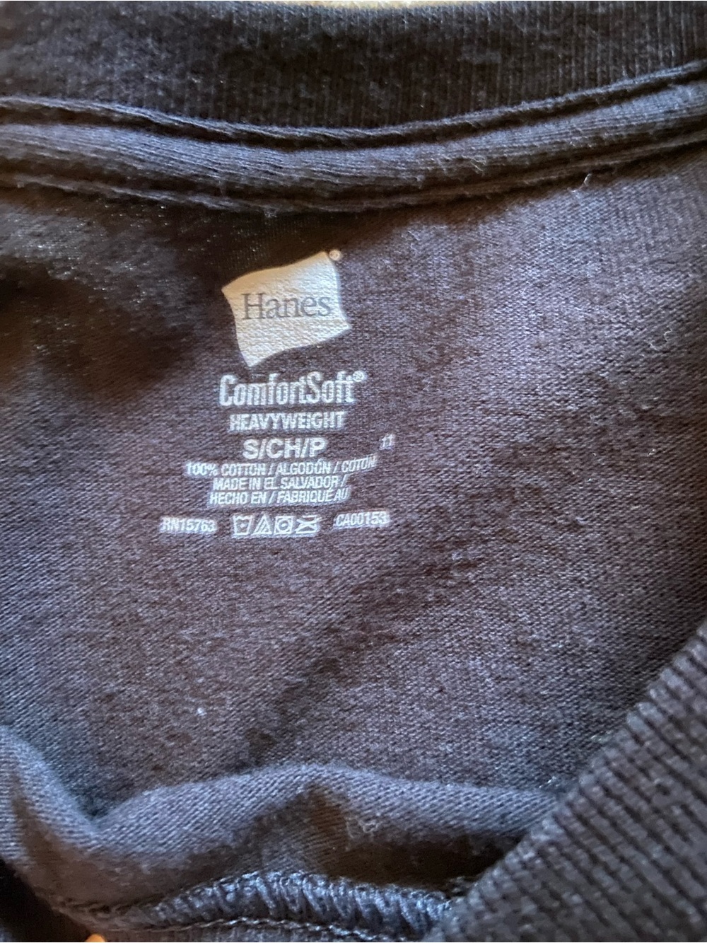 Hanes Black ComfortSoft Heavyweight Tee - Picture 3 of 3